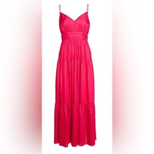 INTERMIX Noelle Tiered Silk Blend Maxi Dress Size 0 NWT